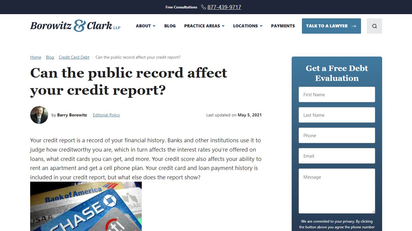 Can the public record affect your credit report?